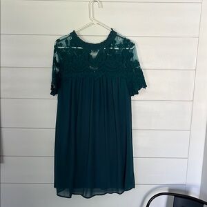 Lime Lush Boutique Teal Lace Dress